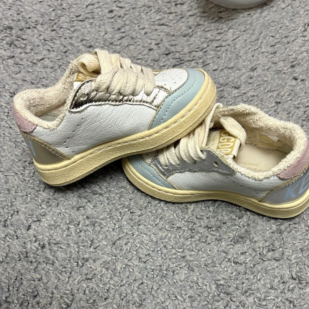 Kids Cream and Pastel Multi Sneaker - Picture 5 of 7